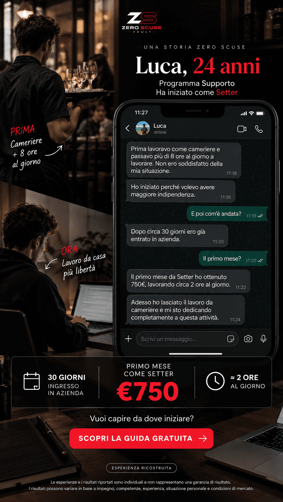 Testimonianza grafica di Luca, 24 anni, percorso Supporto